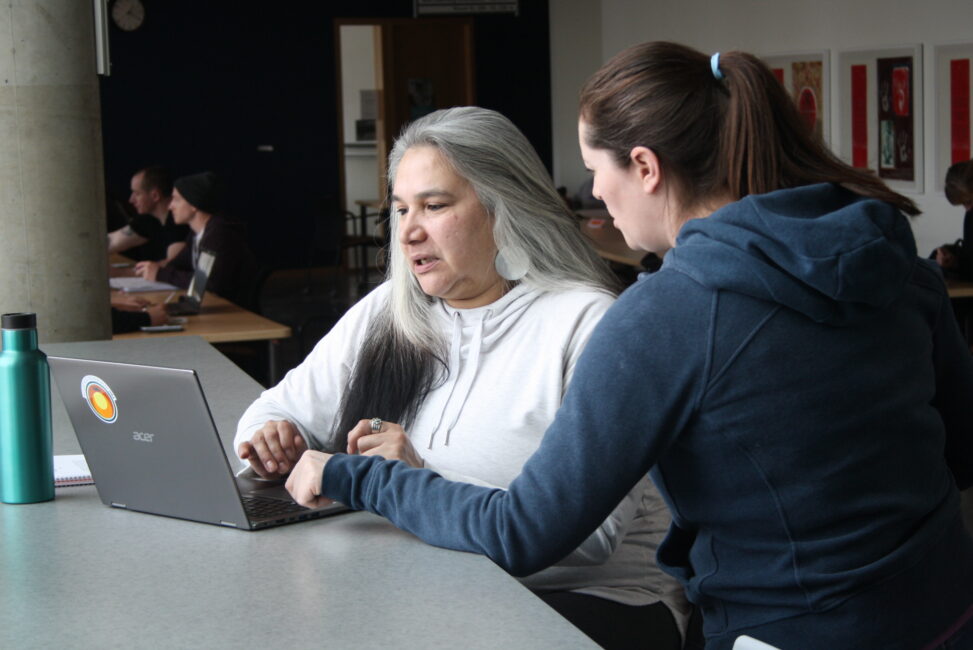 Indigenous students studying