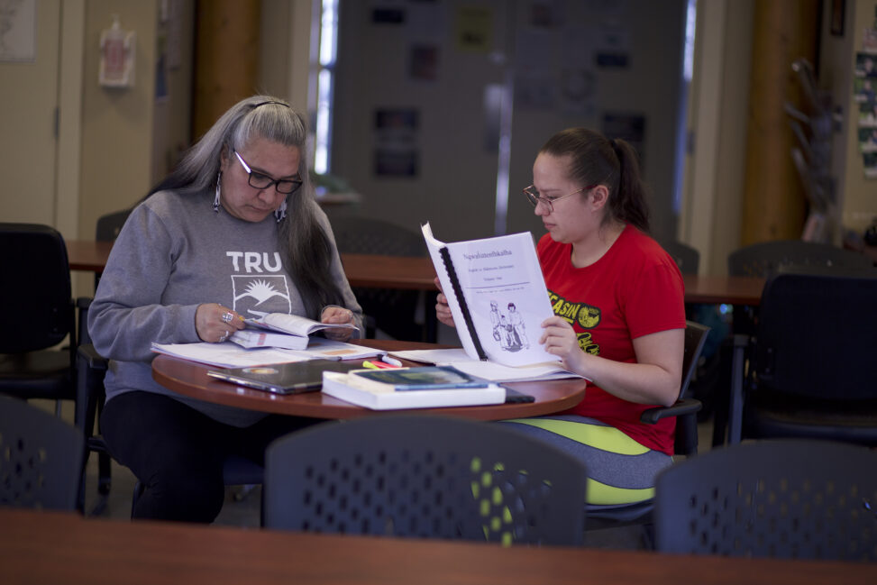 Indigenous students studying