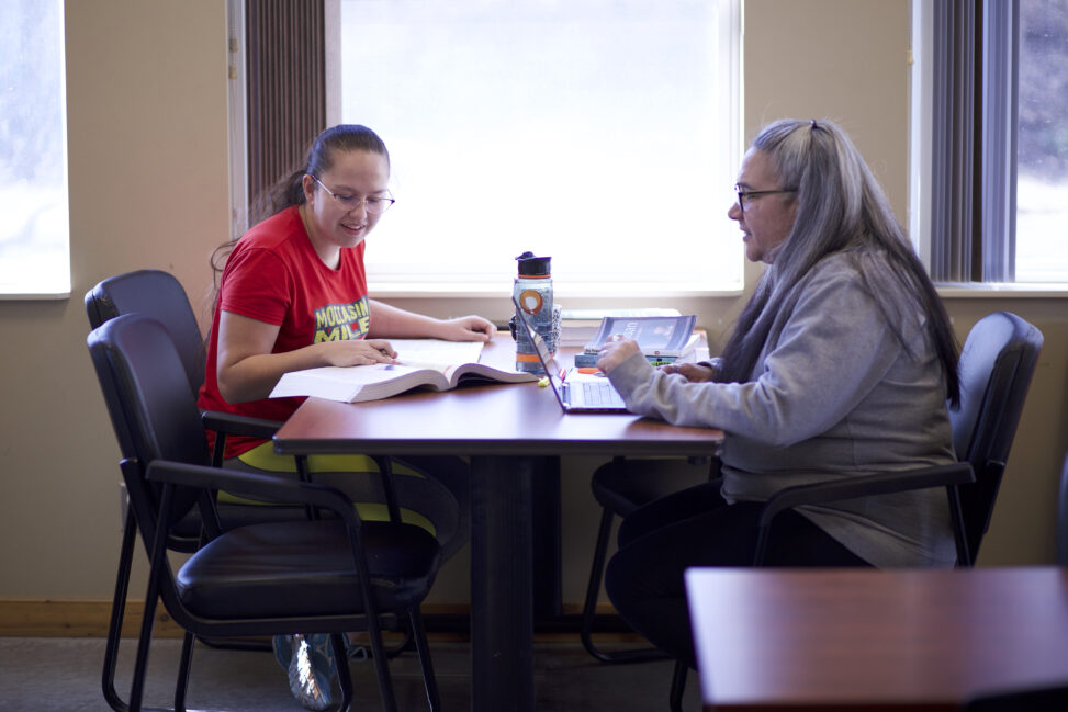 Indigenous students studying